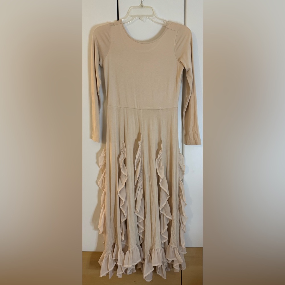 Joyfolie Mia Joy Beige Ruffle Dress